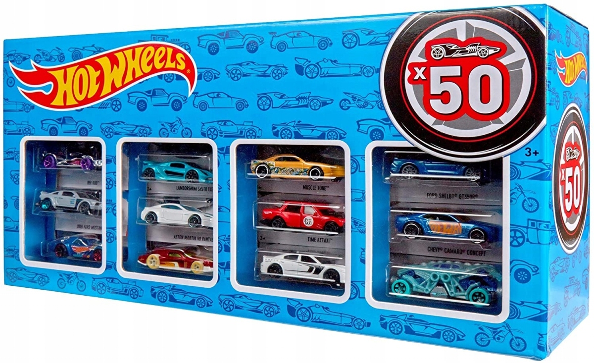 Hot Wheels Dárkové balení angličáků 50 ks