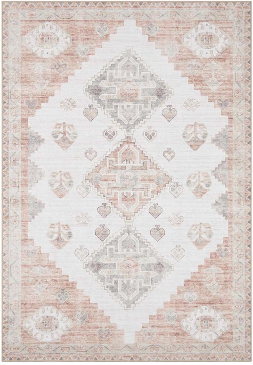 Koberec do obývacího pokoje, pastelově růžový loft, 200 x 290 cm