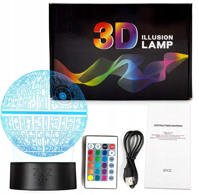 

Lampka Nocna 3D Star Wars Gwiazda Śmierci