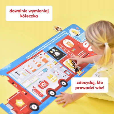 Wóz strażacki. Puzzle z dziurką. CzuCzu Wysokość produktu 98 cm