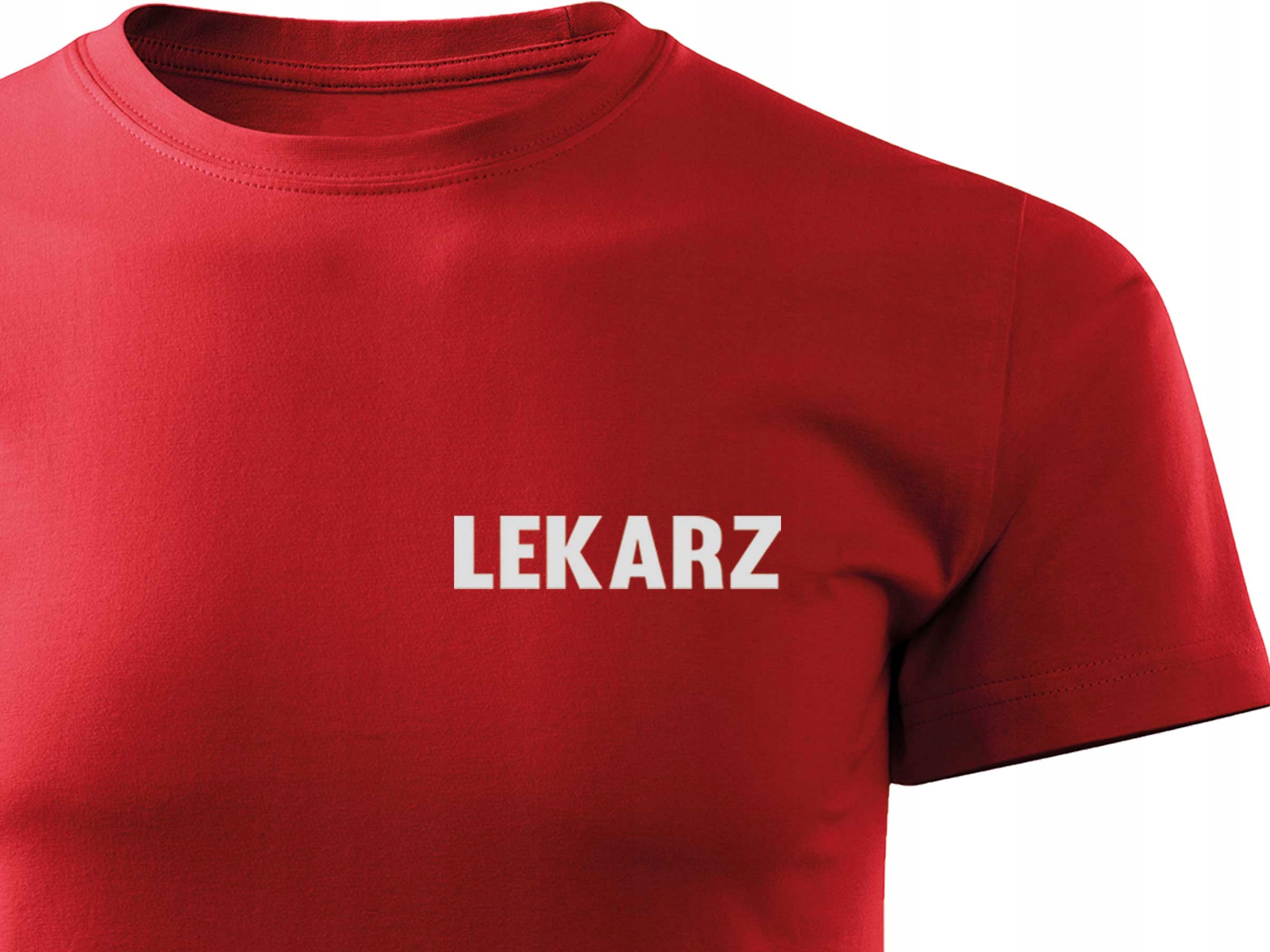

Koszulka T-shirt Nadruk Odblaskowy Lekarz Czerwona