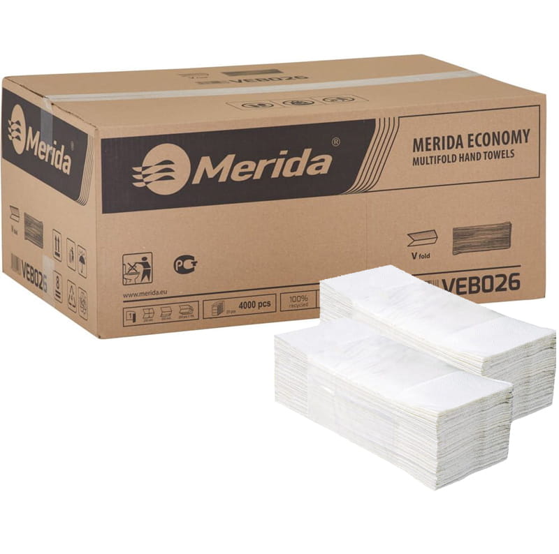 Levně Papírový ručník 4000 ks Skládací papírové ručníky, bílé, jednovrstvé