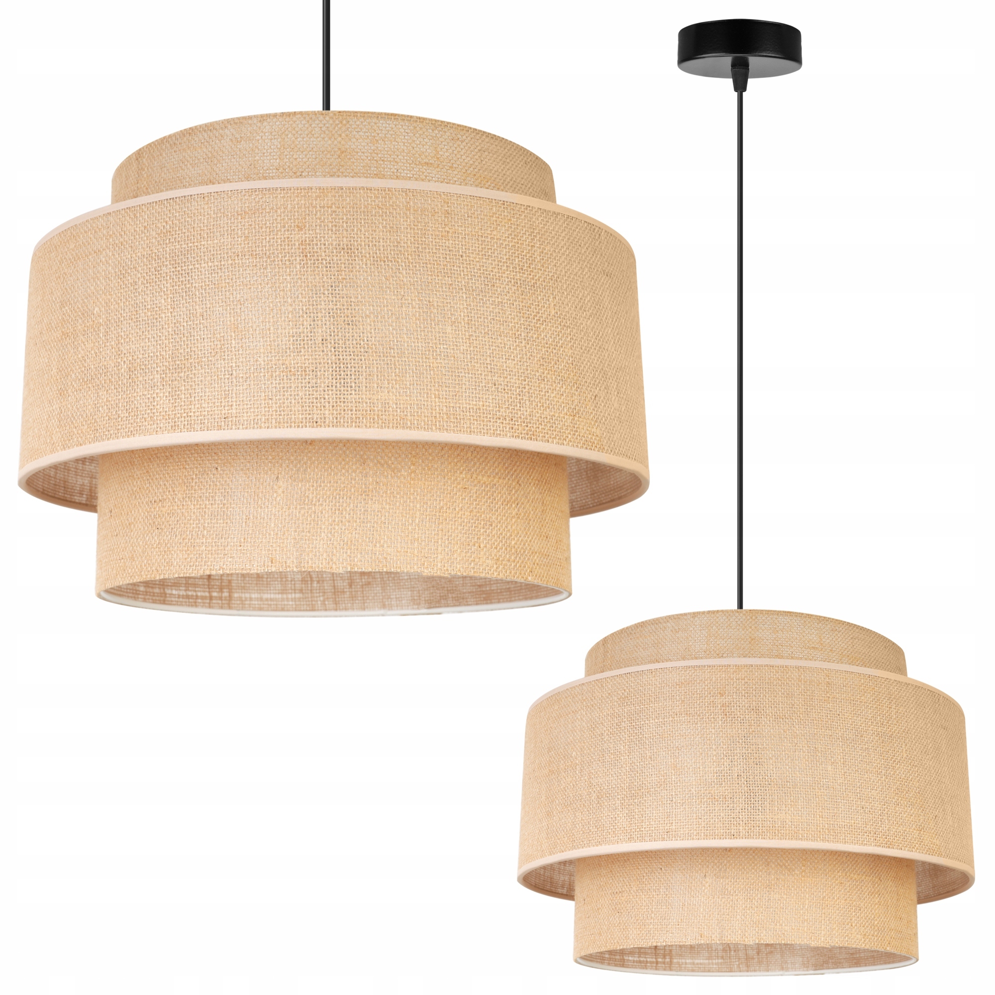 Stropná Lampa Závesný Luster Jednotkové Tienidlo Boho Juta Do Jedálne