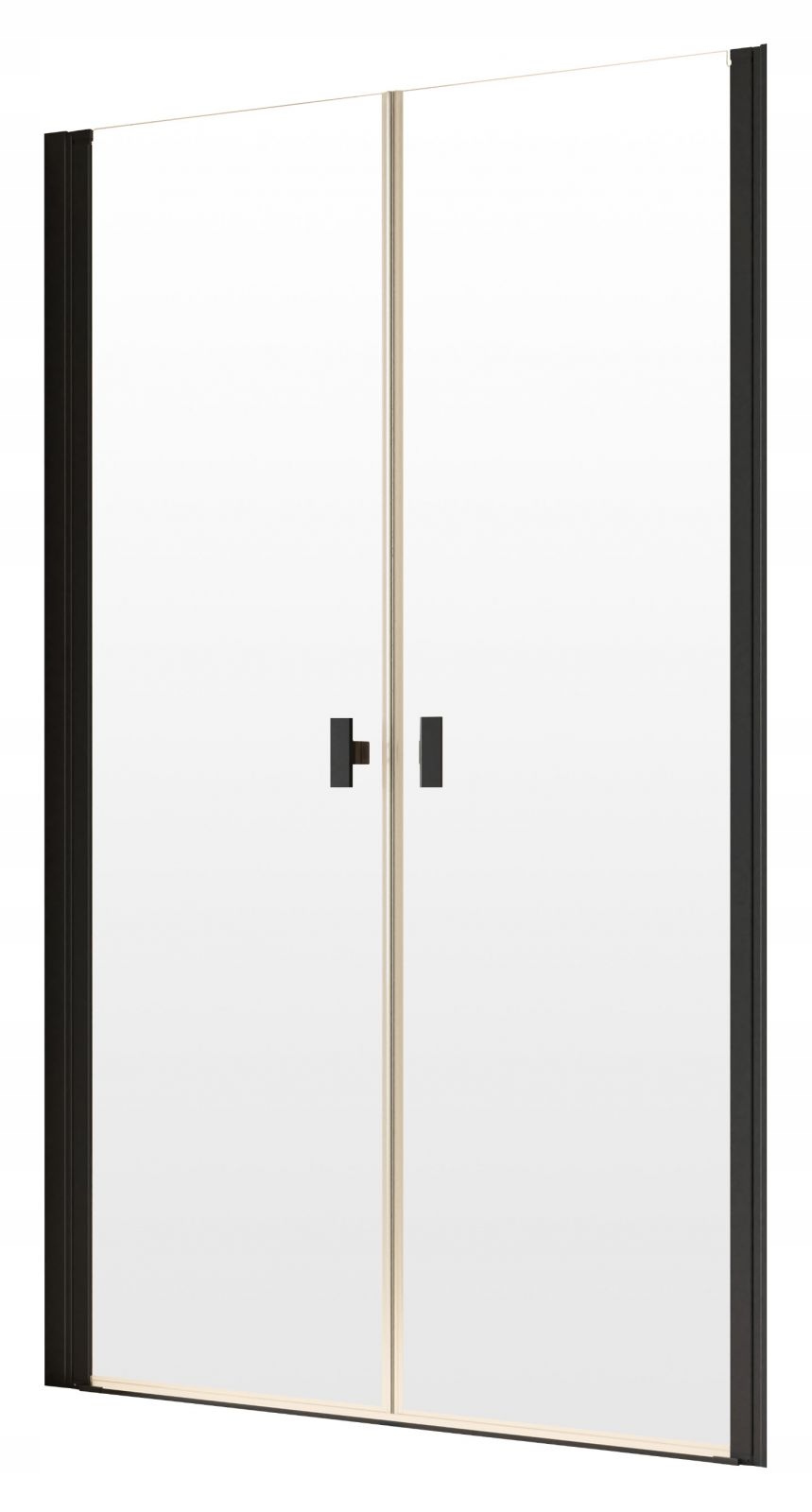 Drzwi prysznicowe czarne uchylne 95cm szkło satyna Wysokość produktu 200 cm