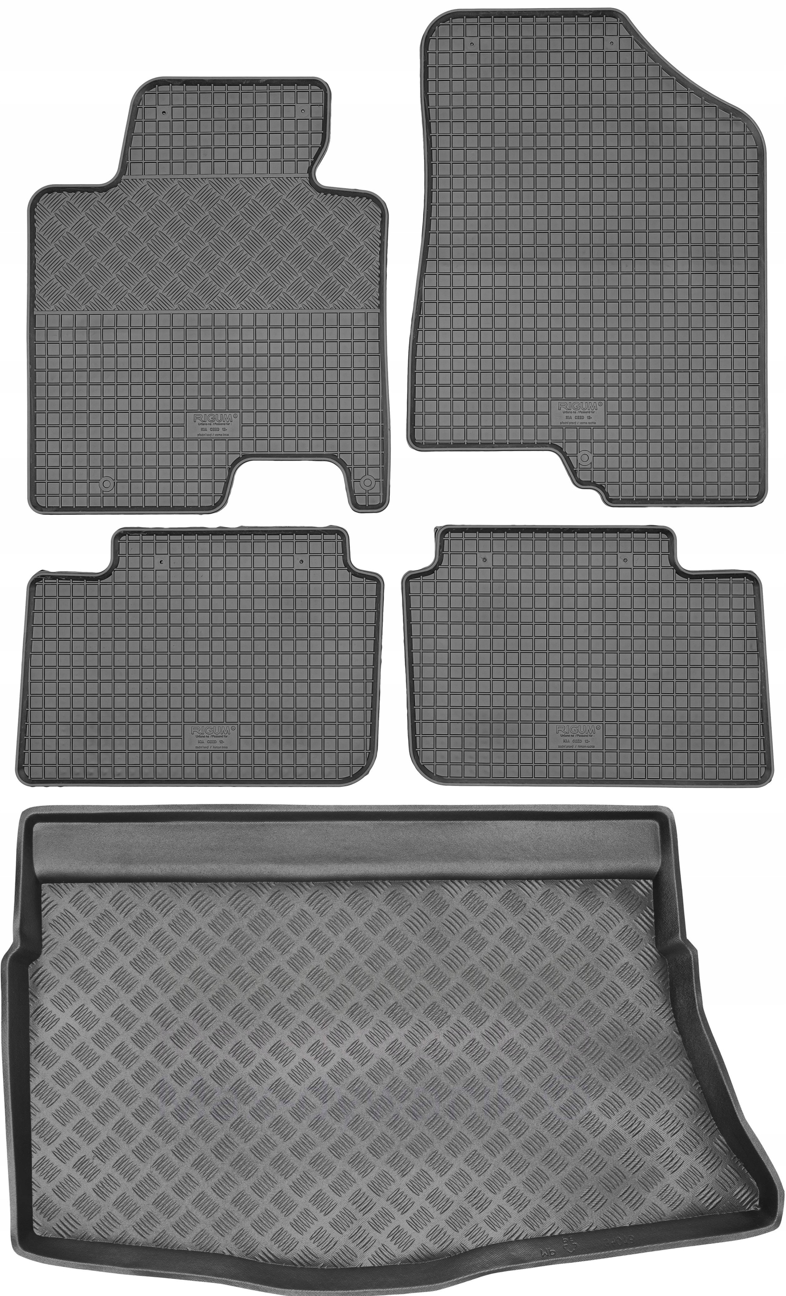 Kia Ceed II Hb 2012-2017 Sada Gumové rohože rohož