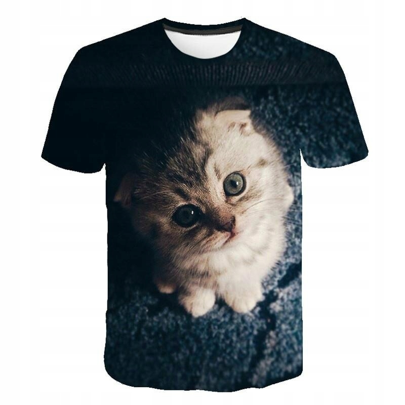 

Koszulka Kot Damska T-shirt Z Nadrukiem 3D