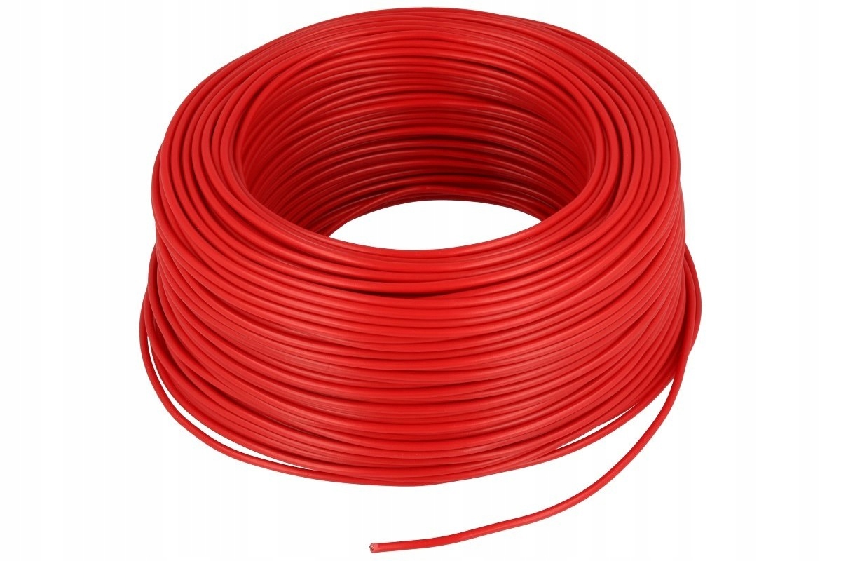 Przewód kabel instalacyjny Lgy 1mm czerwony 100m