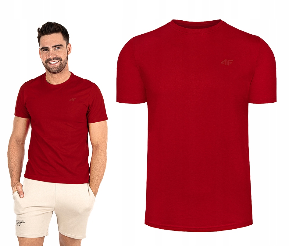 

4F T-shirt Koszulka Męska Sport TSM352 Bawełniana
