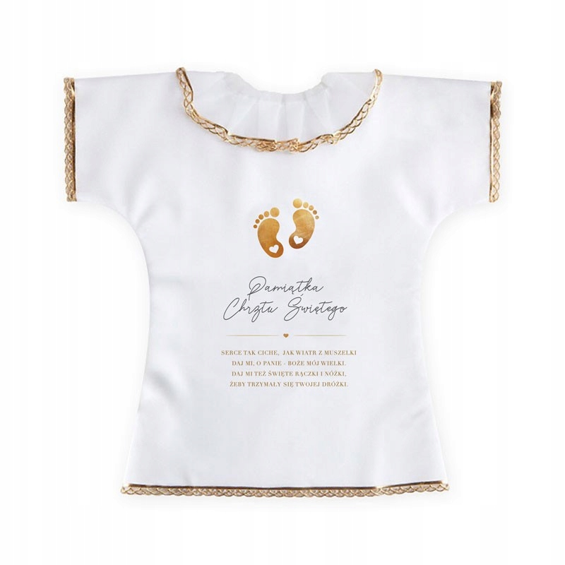 

Szatka do Chrztu Złote Stópki Uniwersalna Złota