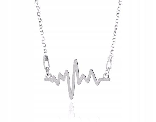 

Naszyjnik srebrny Puls linia życia Celebrytka 925