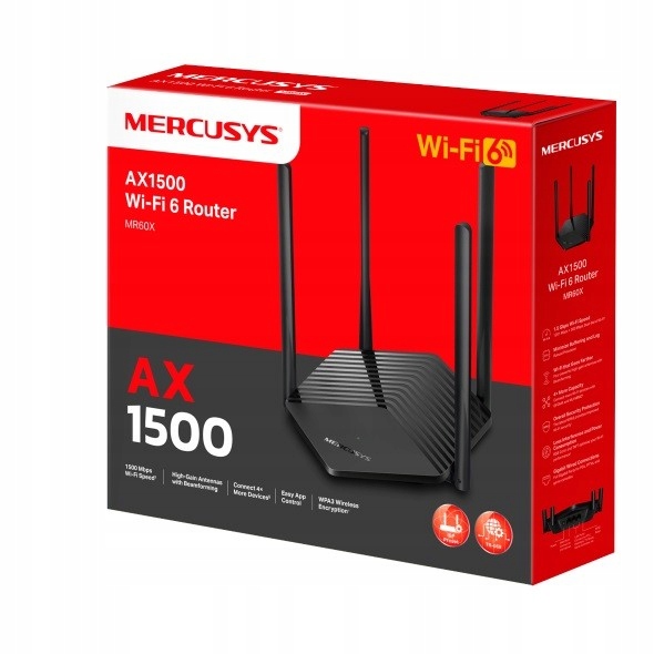 Router WiFi Mercusys MR60X 802.11ax (Wi-Fi 6)