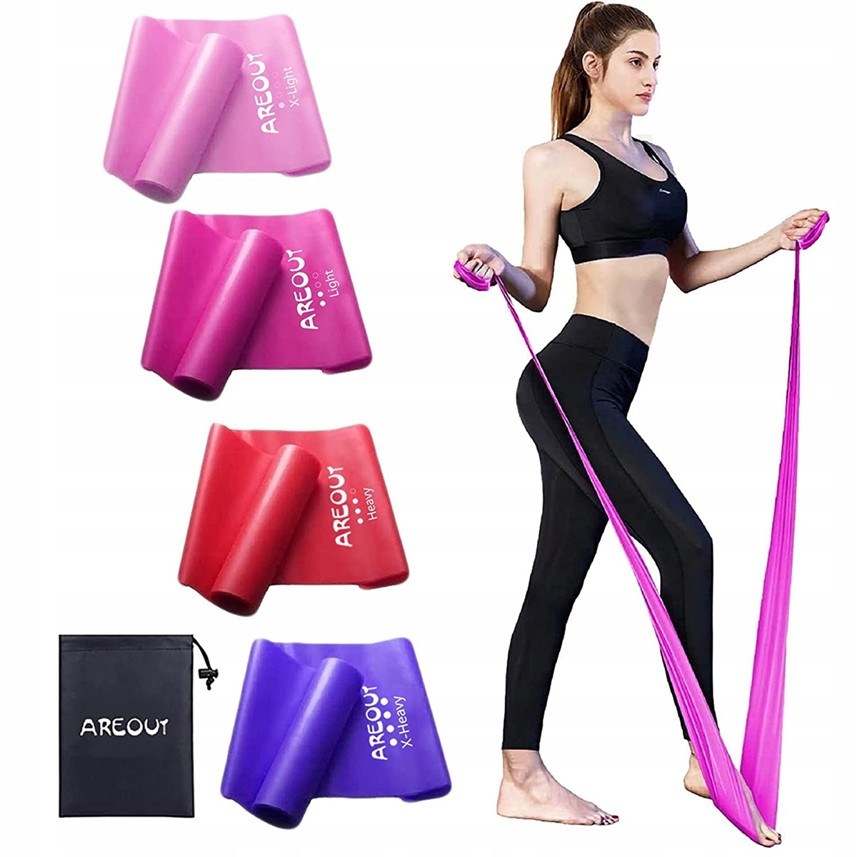 

Gumy Taśmy Do Ćwiczeń Oporowe 4SZTUKI Areout Guma