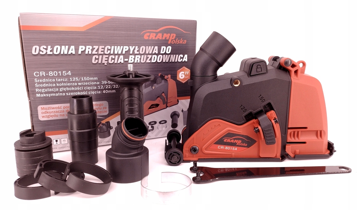 Cramp 80154 osłona przeciwpyłowa szlifierki 125/150 bruzdownica uniwersalna