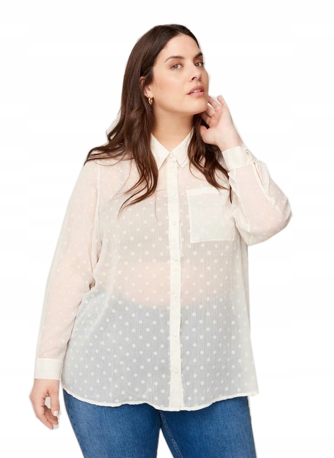 

ZZ3 Zizzi Lekka Bluzka W Groszki 50 52