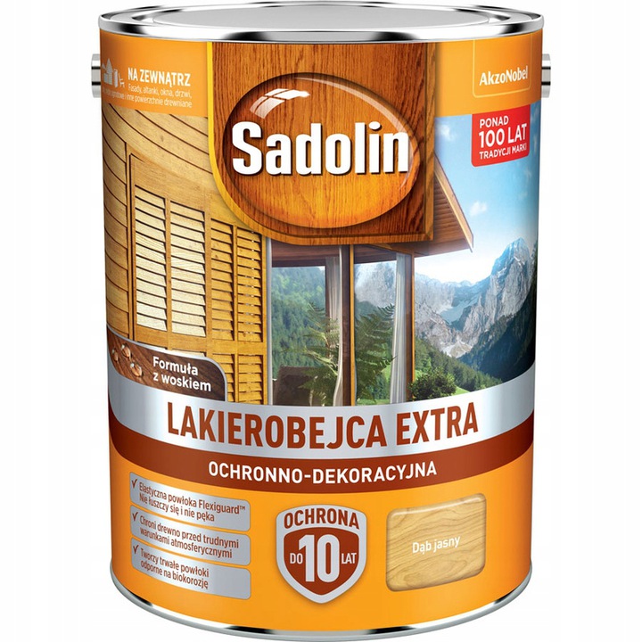 LAKIEROBEJCA SADOLIN EXTRA DĄB JASNY 0,75L DO DREWNA, WYSOKA JAKOŚĆ WYDAJNA