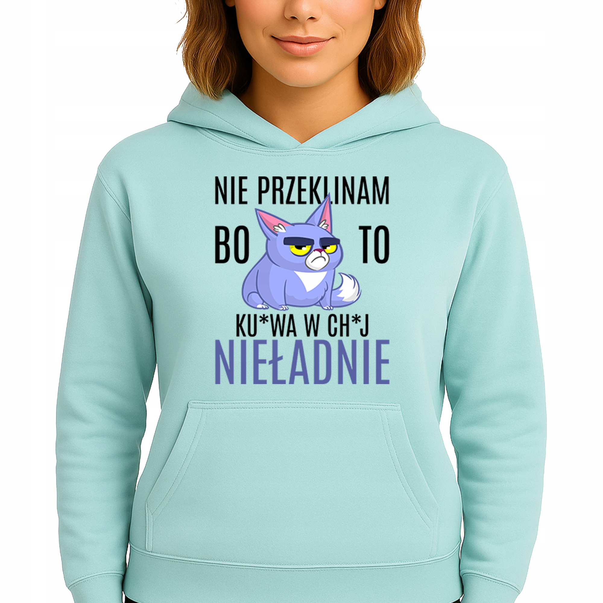 Mikina Mátová Hoodie S Kapucí Bavlněná Módní Neproklínám M