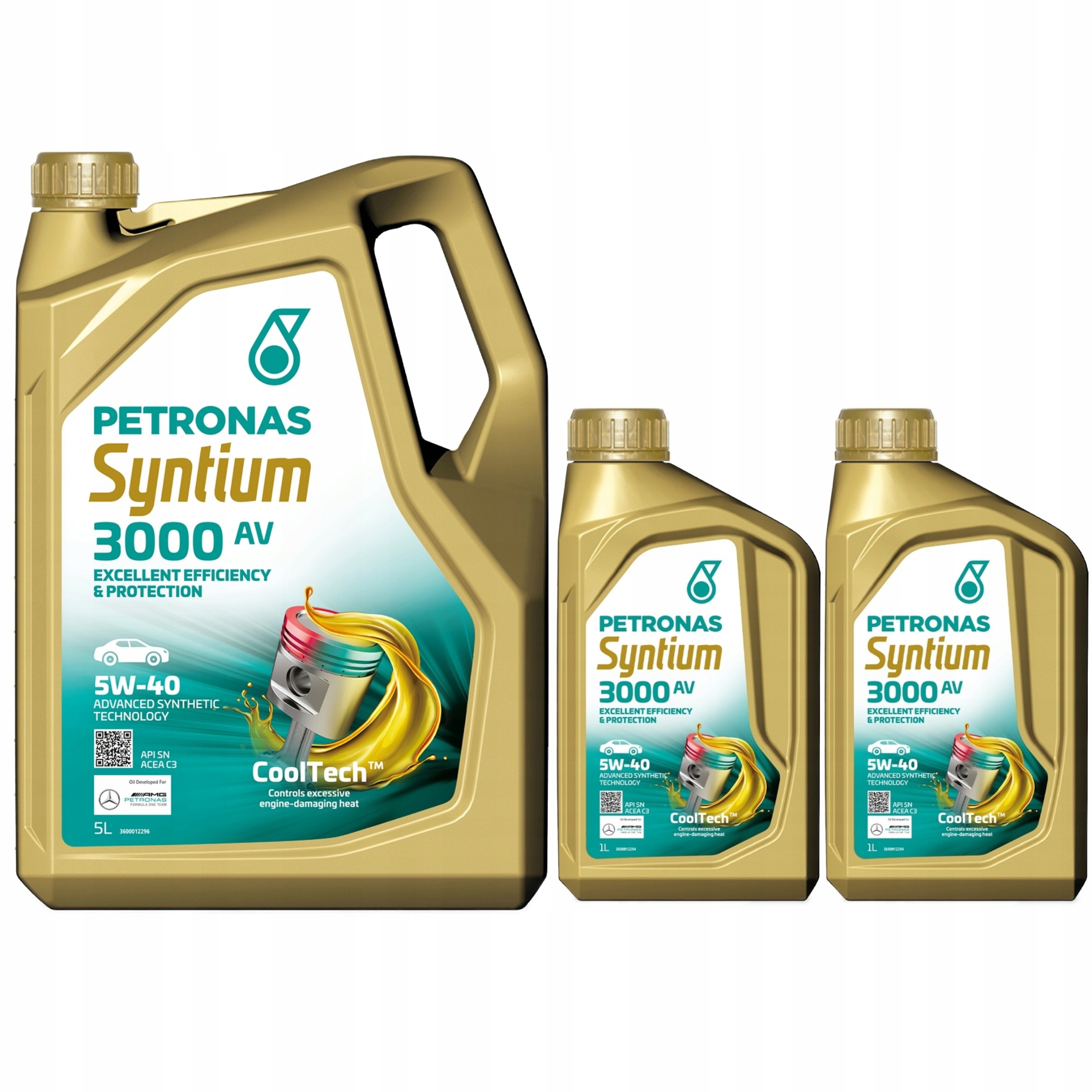 Petronas Syntium 3000AV 5W-40 Sn 5L Petronas Syntium 3000AV 5W-40 Sn 1Lx2