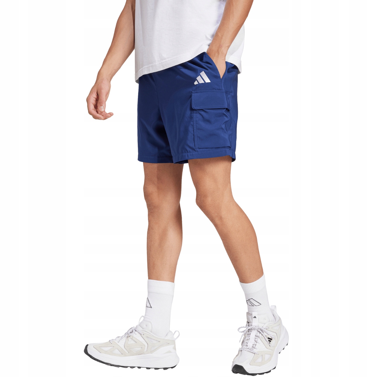 Kraťasy adidas Essentials Small Logo Cargo Chelsea, modré, velikost L