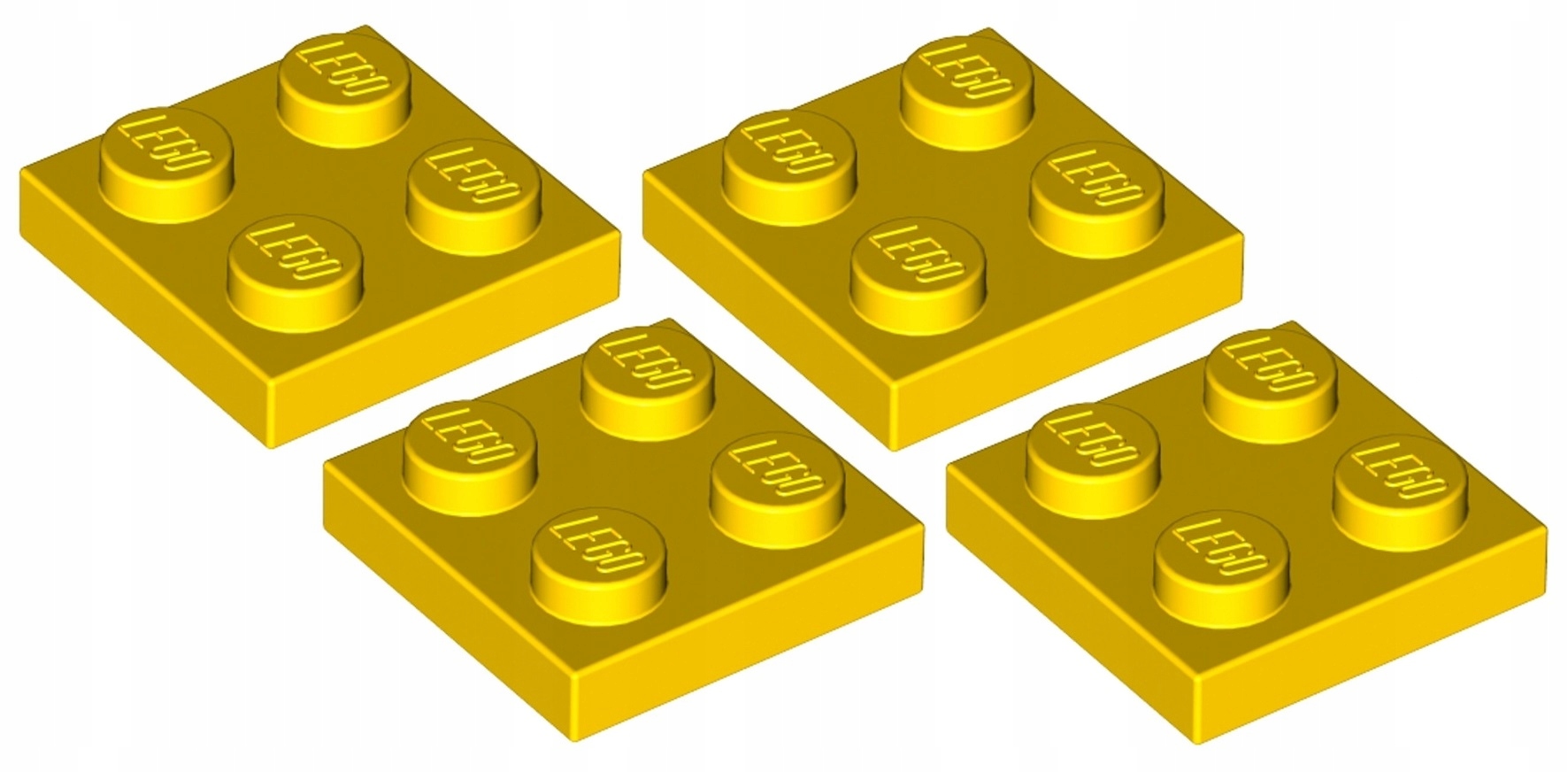 

Lego Płytka 2x2 Żółta/Yellow (3022/302224) 4szt