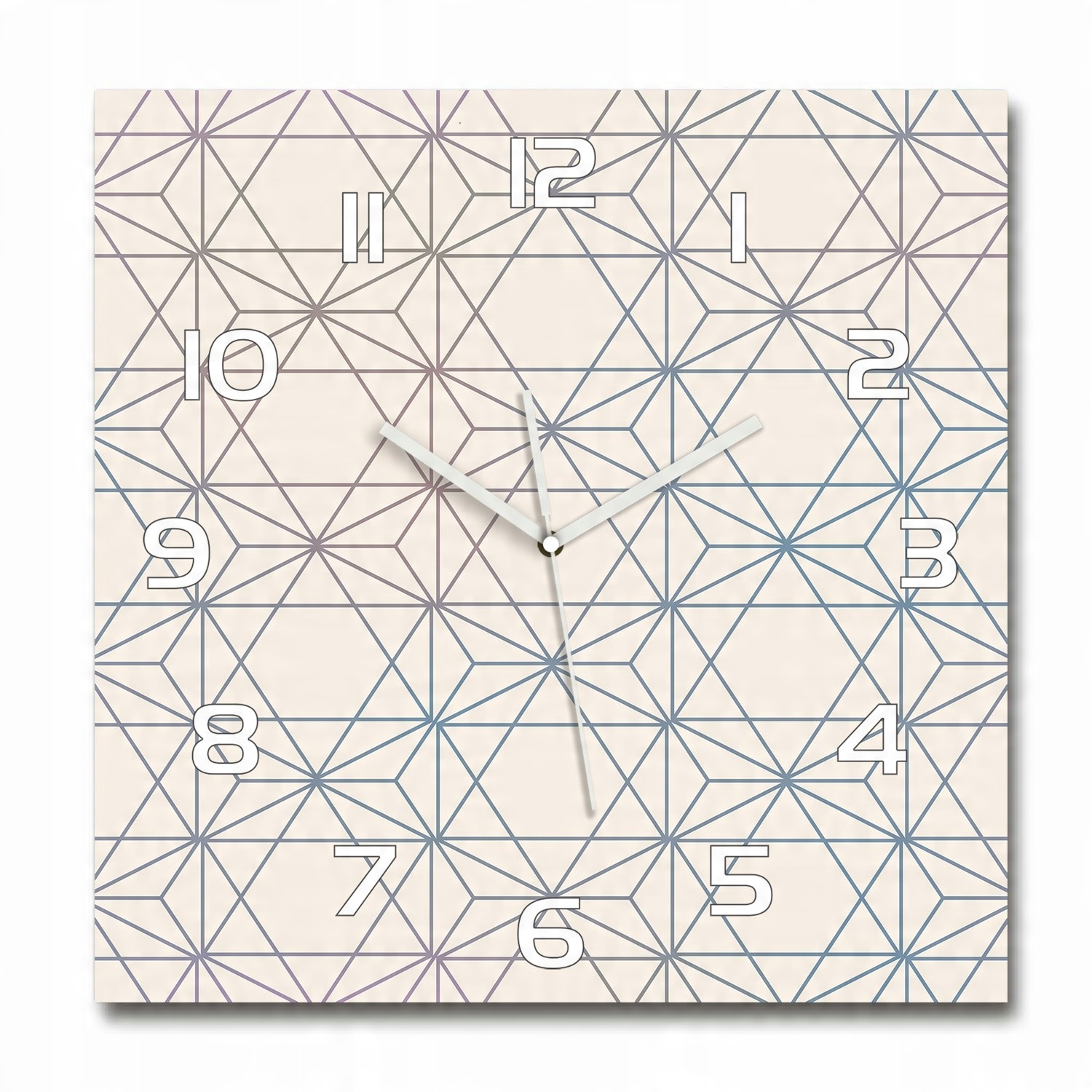 

Duży szklany zegar ścienny Geometryczne tło 60x60