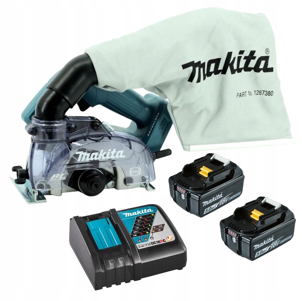 Makita Aku Przecinarka Piła Ręczna Lxt 18V 125 2x5Ah BL1850 DC18RC DCC500Z