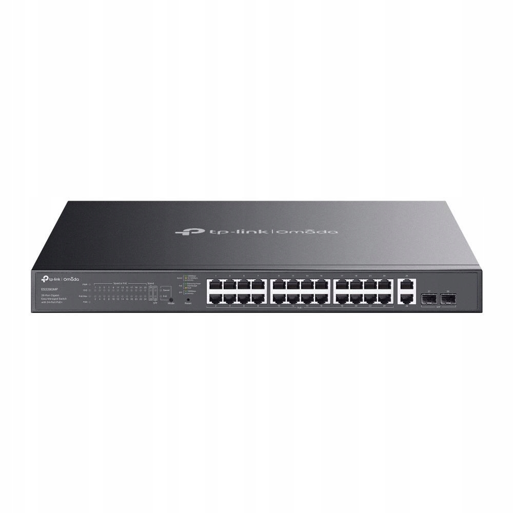 TP-Link Omada switch ES228GMP (26xGbE, 2xSFP, 24xPoE+, 384W) ES228GMP