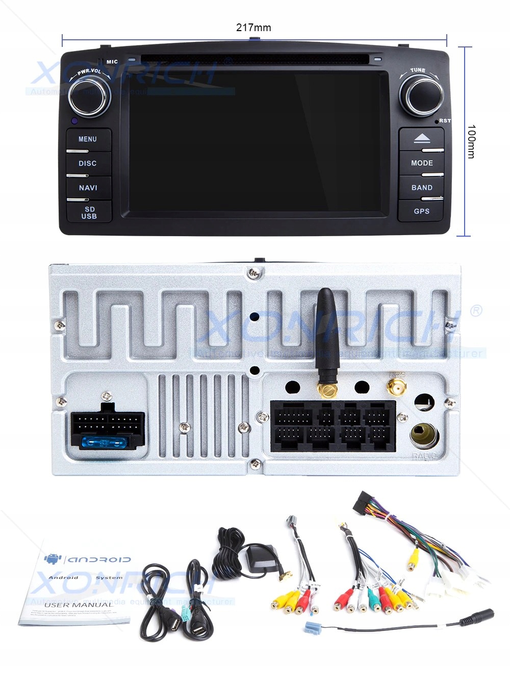 Radio Android 11 TOYOTA Corolla E120 GPS WiFi DVD Model Android Toyota