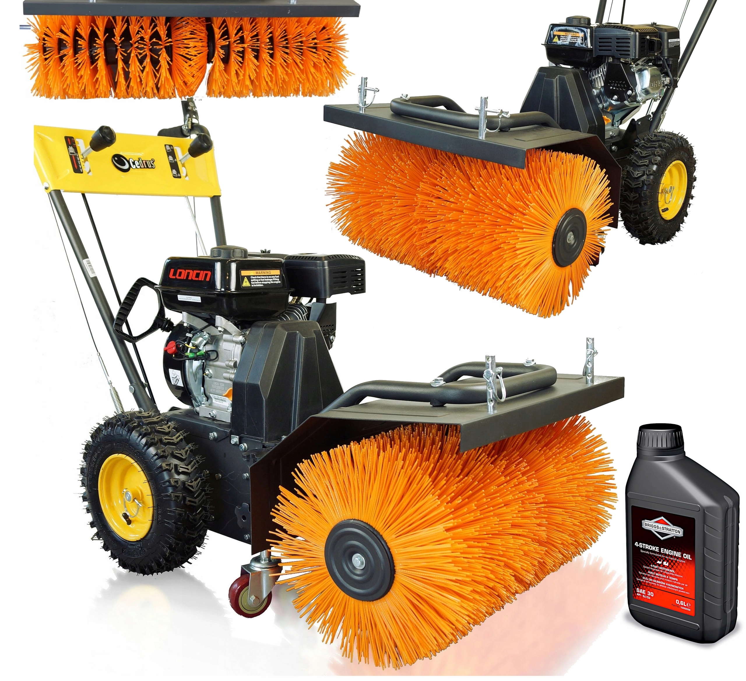 Zamiatarka spalinowa Cedrus ZM04 szer. 80 cm CEDZM04 olej Briggs 2w1