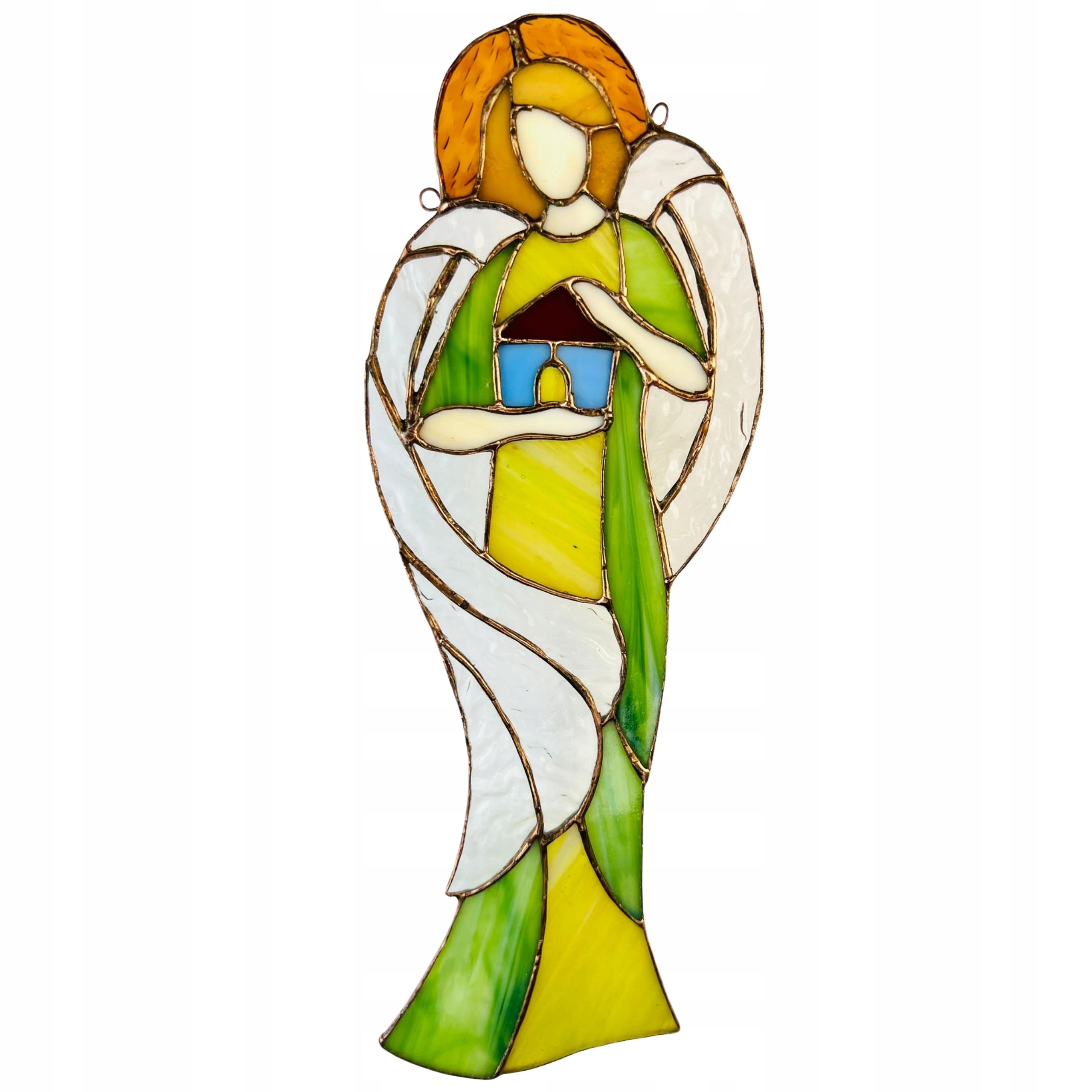 dárek k Vánocům Anděl Upomínka Rodinná umělecká vitráž