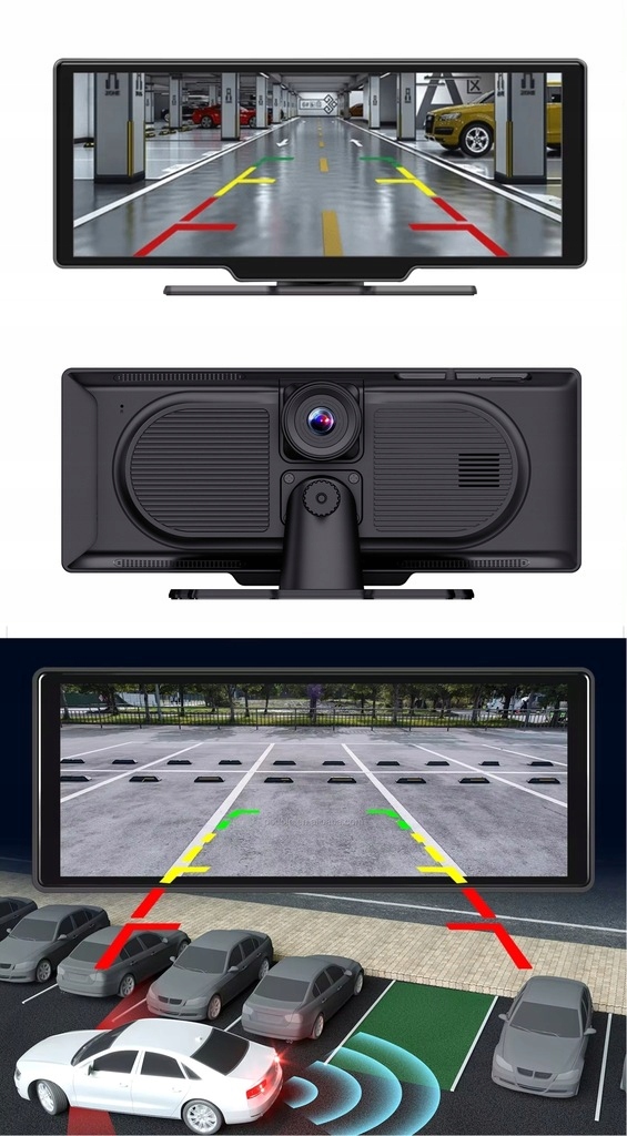 Radio Ekran Stacja CarPlay Rejestrator Monitor Nawigacja GPS Kamera Android Waga produktu z opakowaniem jednostkowym 1.3 kg