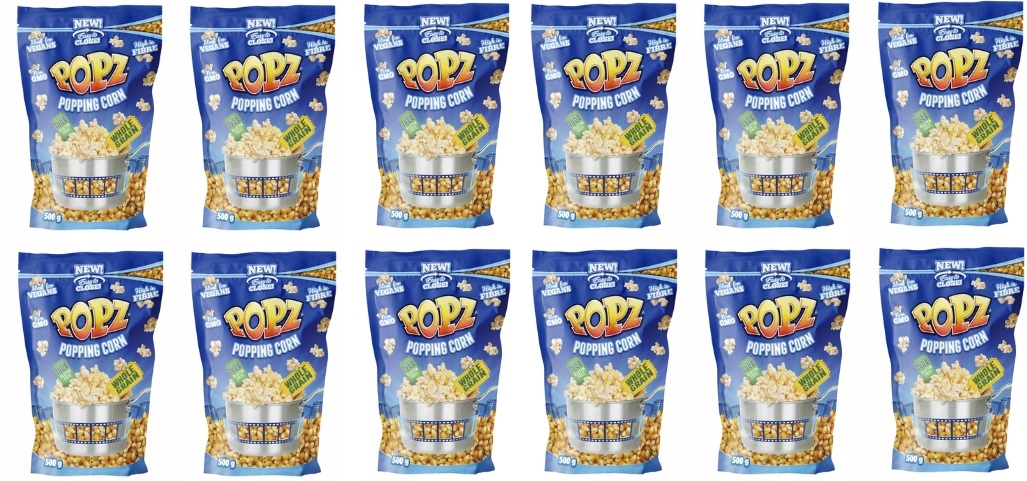 Levně 12 x 500 g Popz Kukuřice na pražení Karton