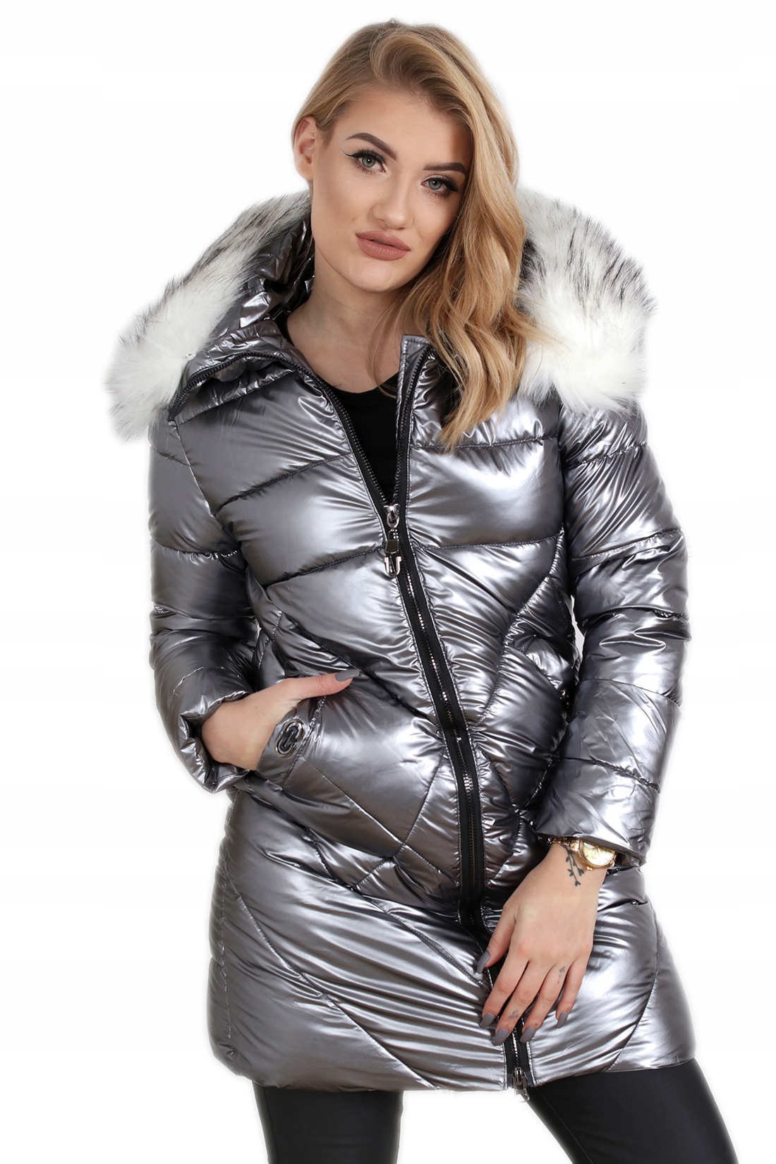 

Kurtka Płaszcz Zima Metaliczne Kolory 42 XL 2101