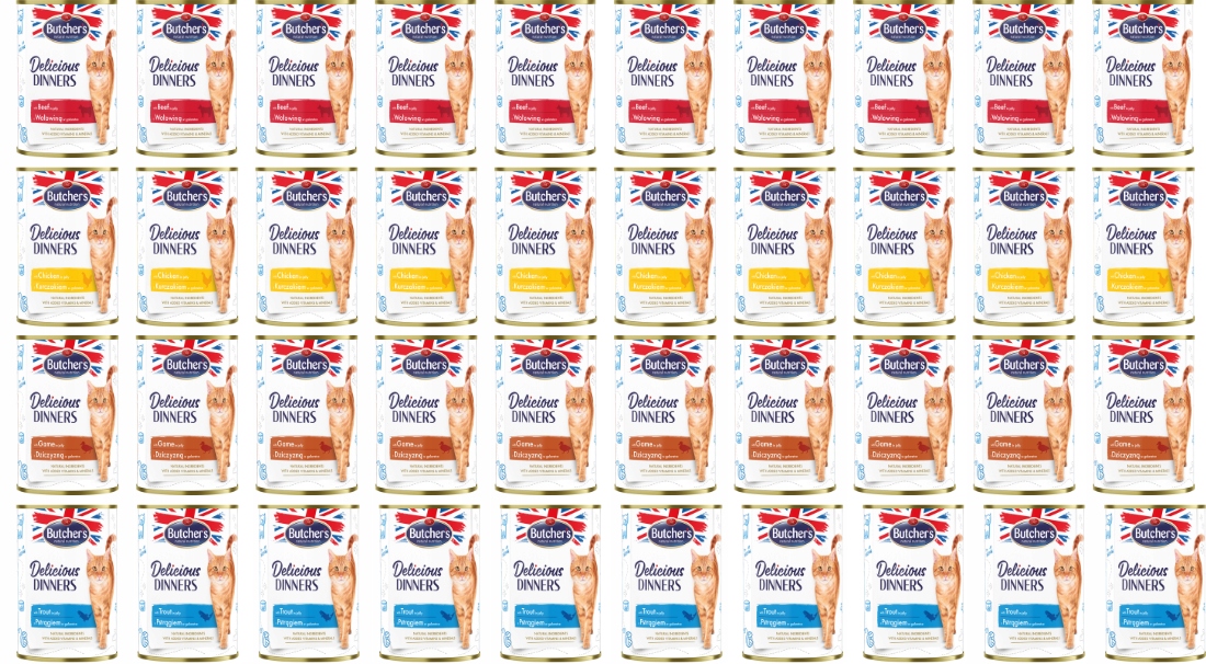 Butcher's mokra karma dla kota Delicious Dinners 40x400g mix