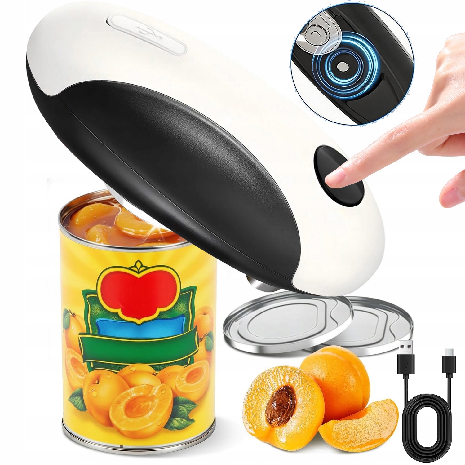Elektrický Automatický Přenosný Otvírák Na Konzervy Pro Starší Osoby