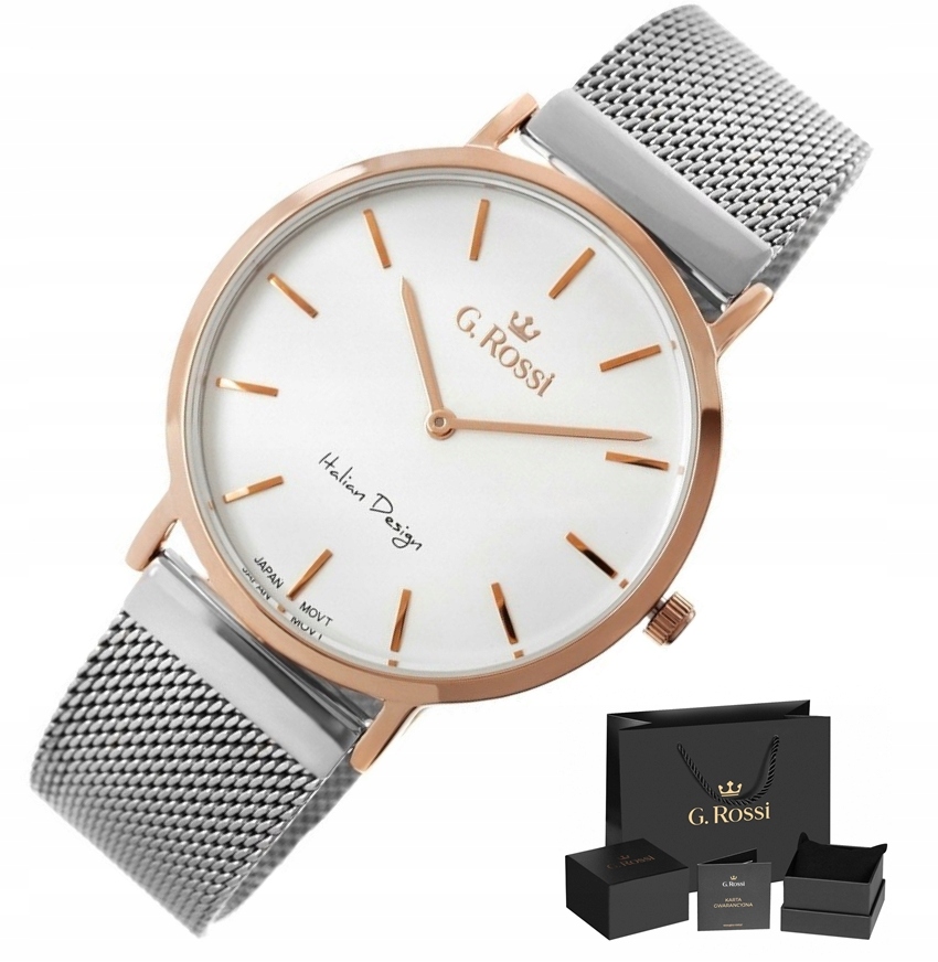 

Stylowy Zegarek Damski G. Rossi Bransoletka Mesh