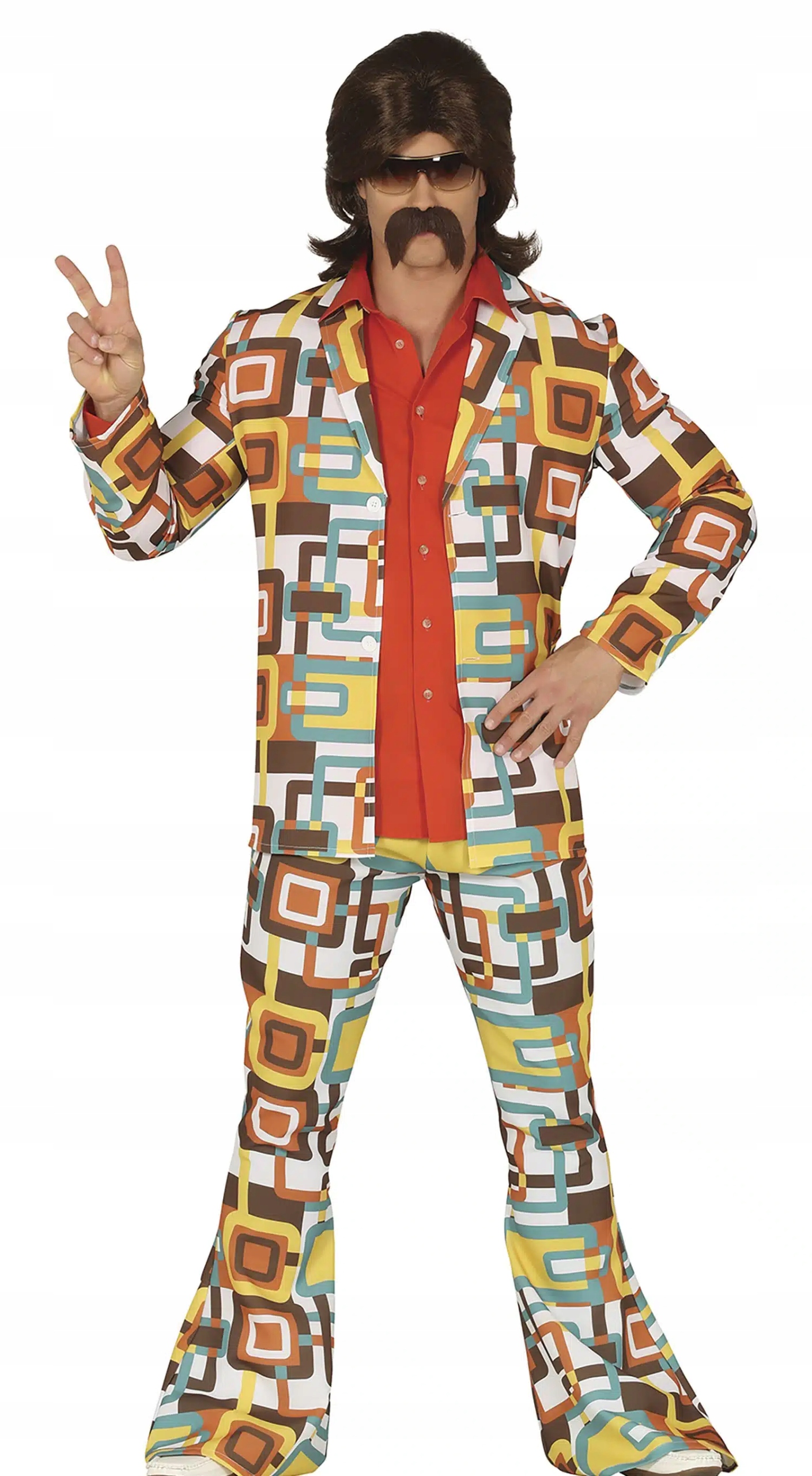 Kostým Letní 70, kostkovaný, disco převlek, karneval, kostým M
