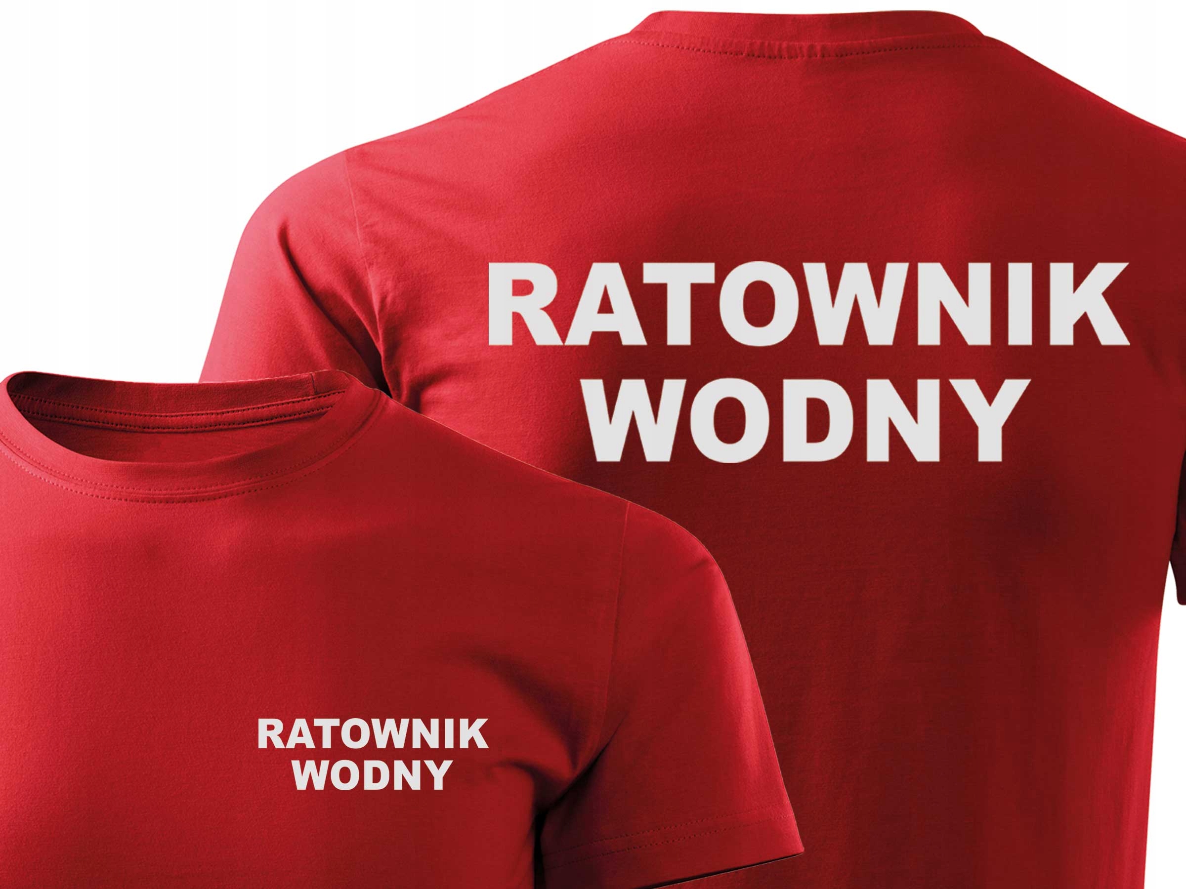 

Odblaskowa Koszulka Czerwona Napis Ratownik Wodny