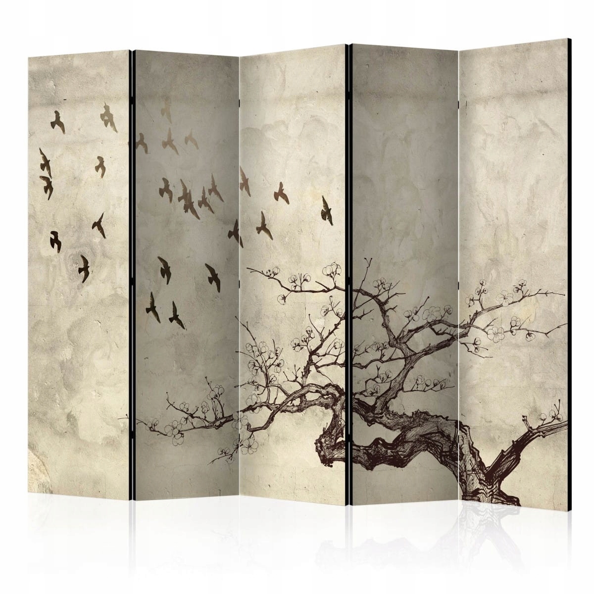 

Parawan 5-częściowy - Flock of birds II