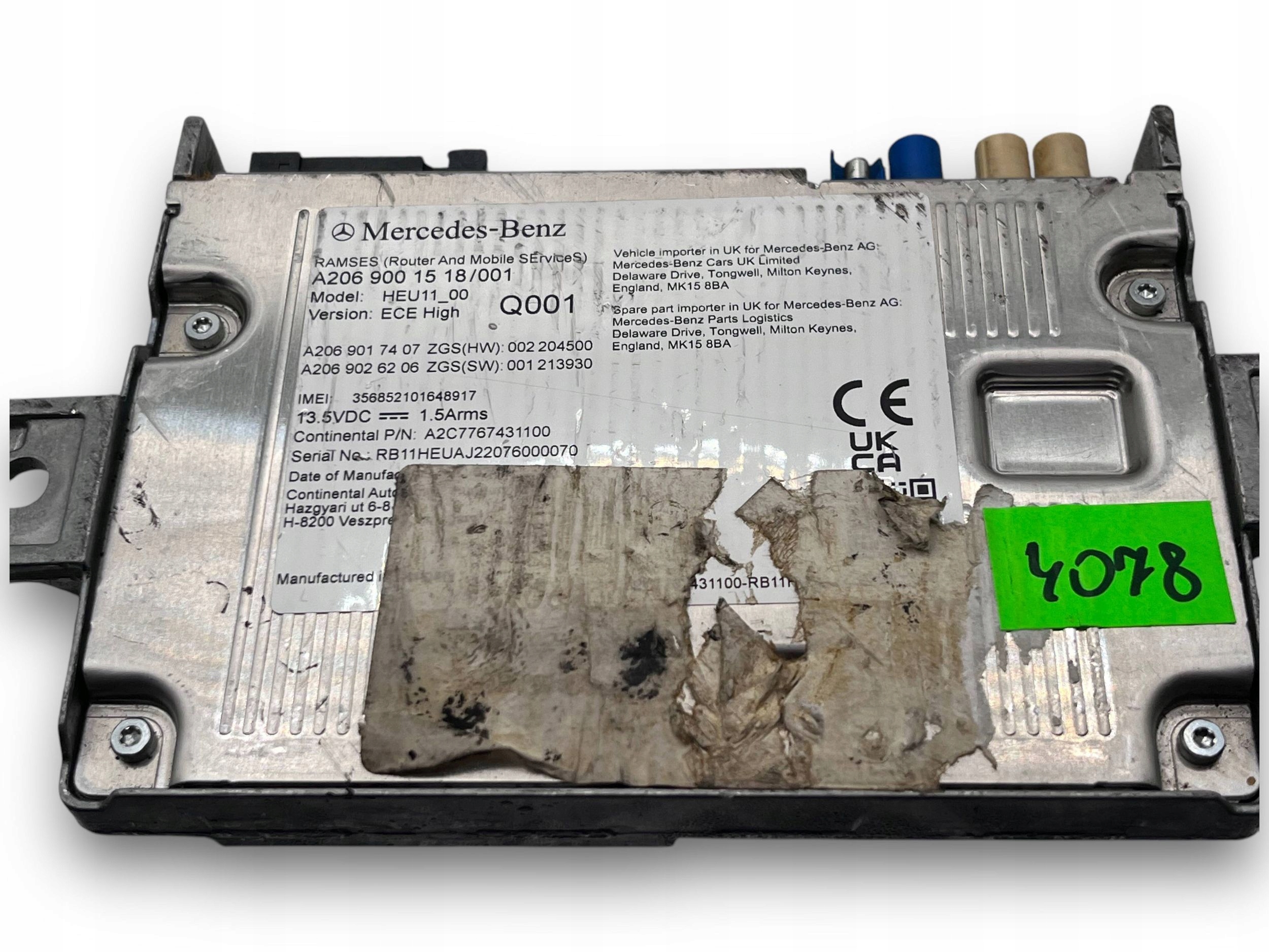 MERCEDES BENZ W206 module control unit RAMSES A2069001518 $J