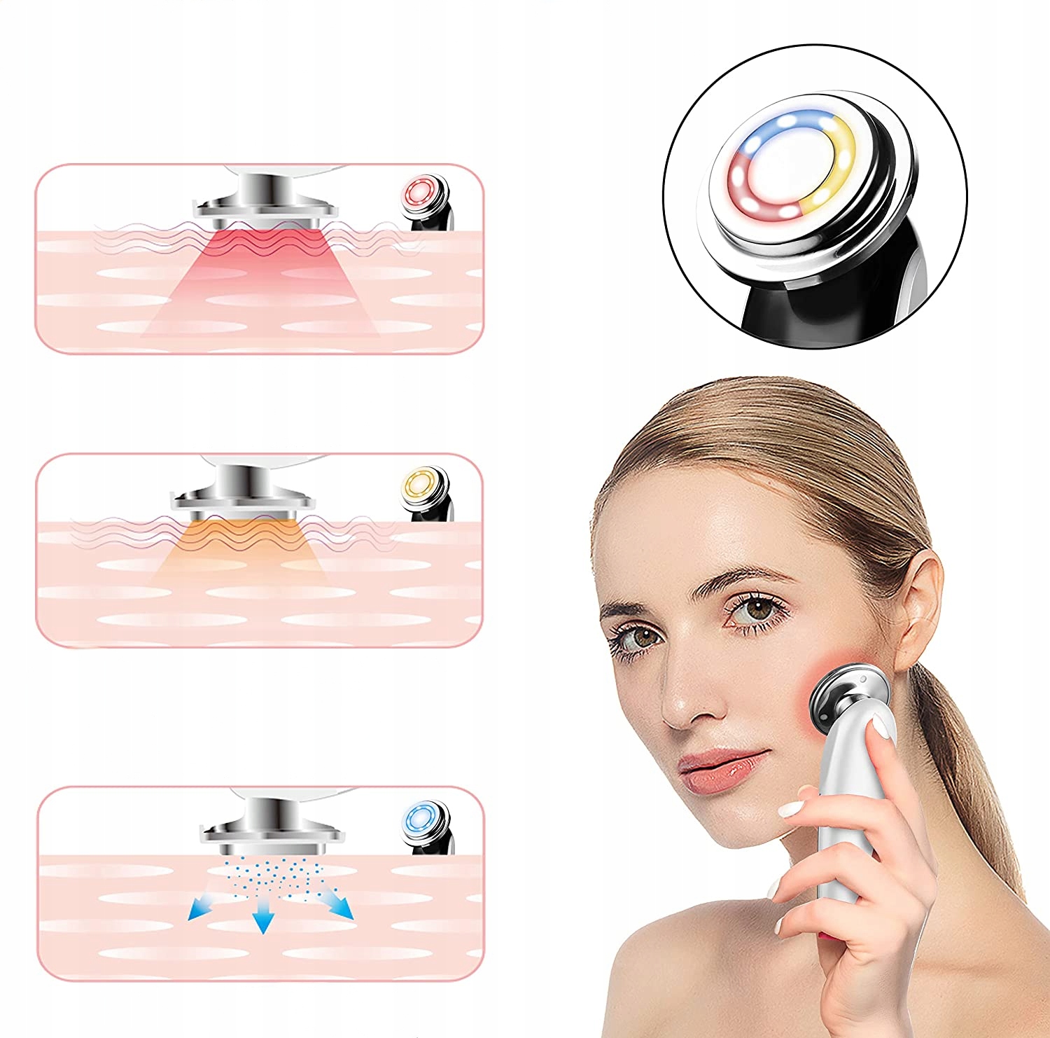 7W1 MASAŻER DO TWARZY EMS LIFTING TWARZY Rodzaj masażer