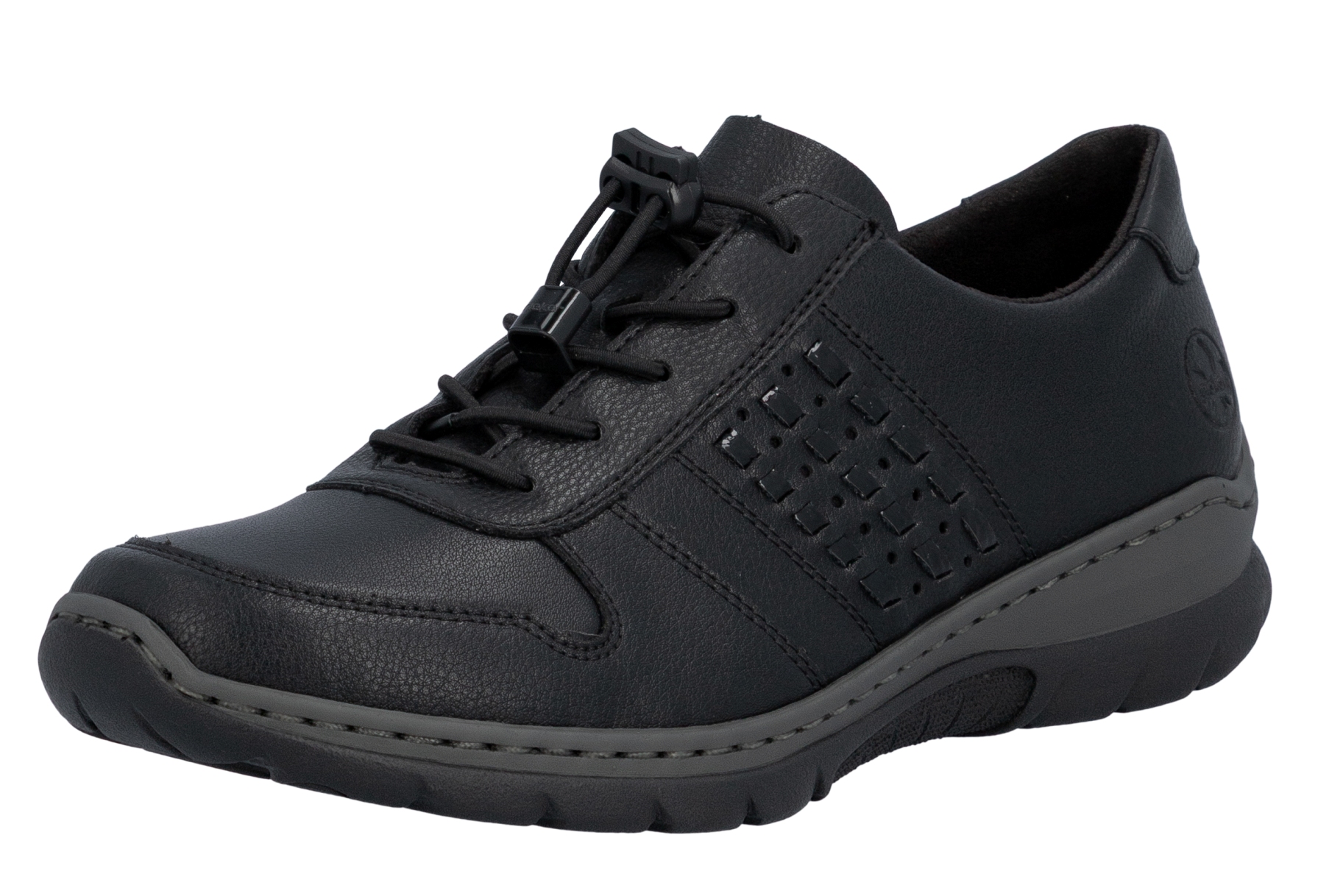 Rieker L32F3-00 vel.39 černé kožené sportovní polobotky Memosoft