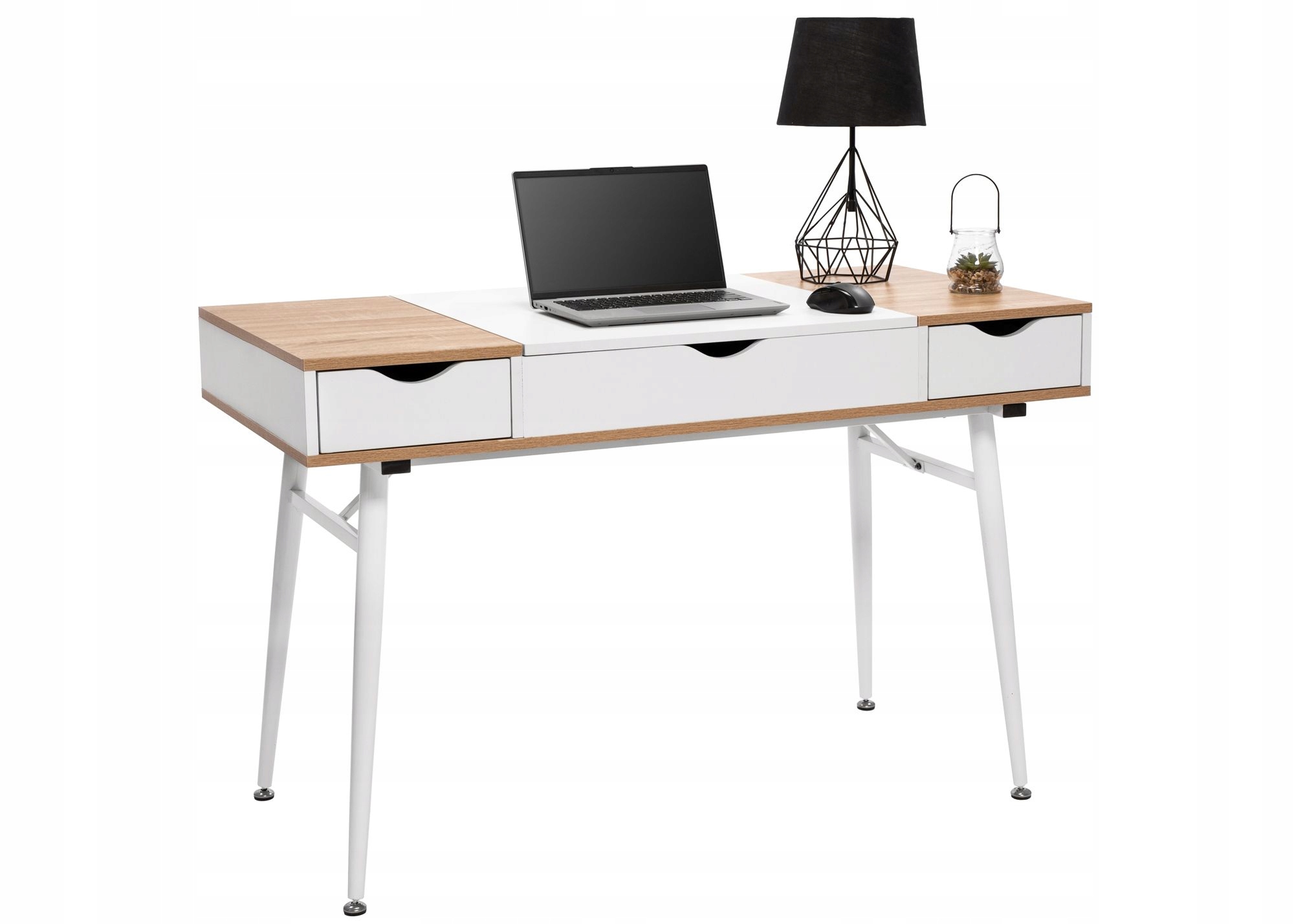 

Biurko Loft Białe/sonoma Komputerowe Metal