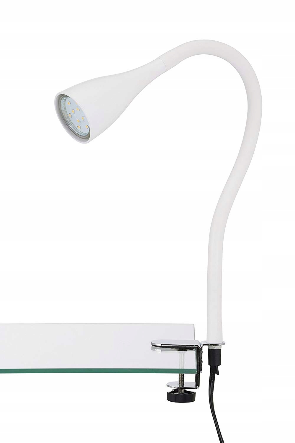 LAMPKA BIURKOWA - ZACISK - BIAŁA - LED ŚCIEMNIACZ