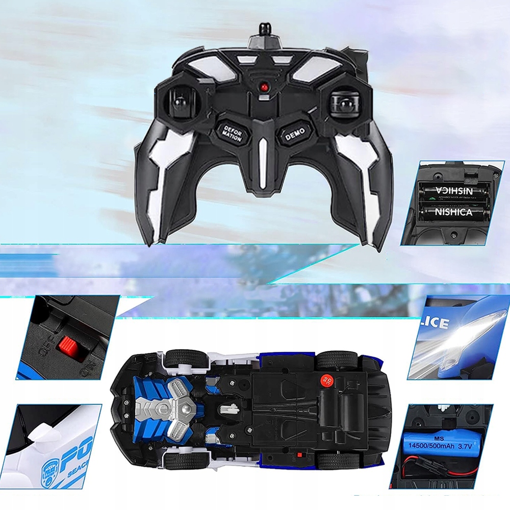 AUTO ROBOT TRANSFORMUJĄCY SAMOCHÓD 2w1 NA PILOT Bohater Transformers