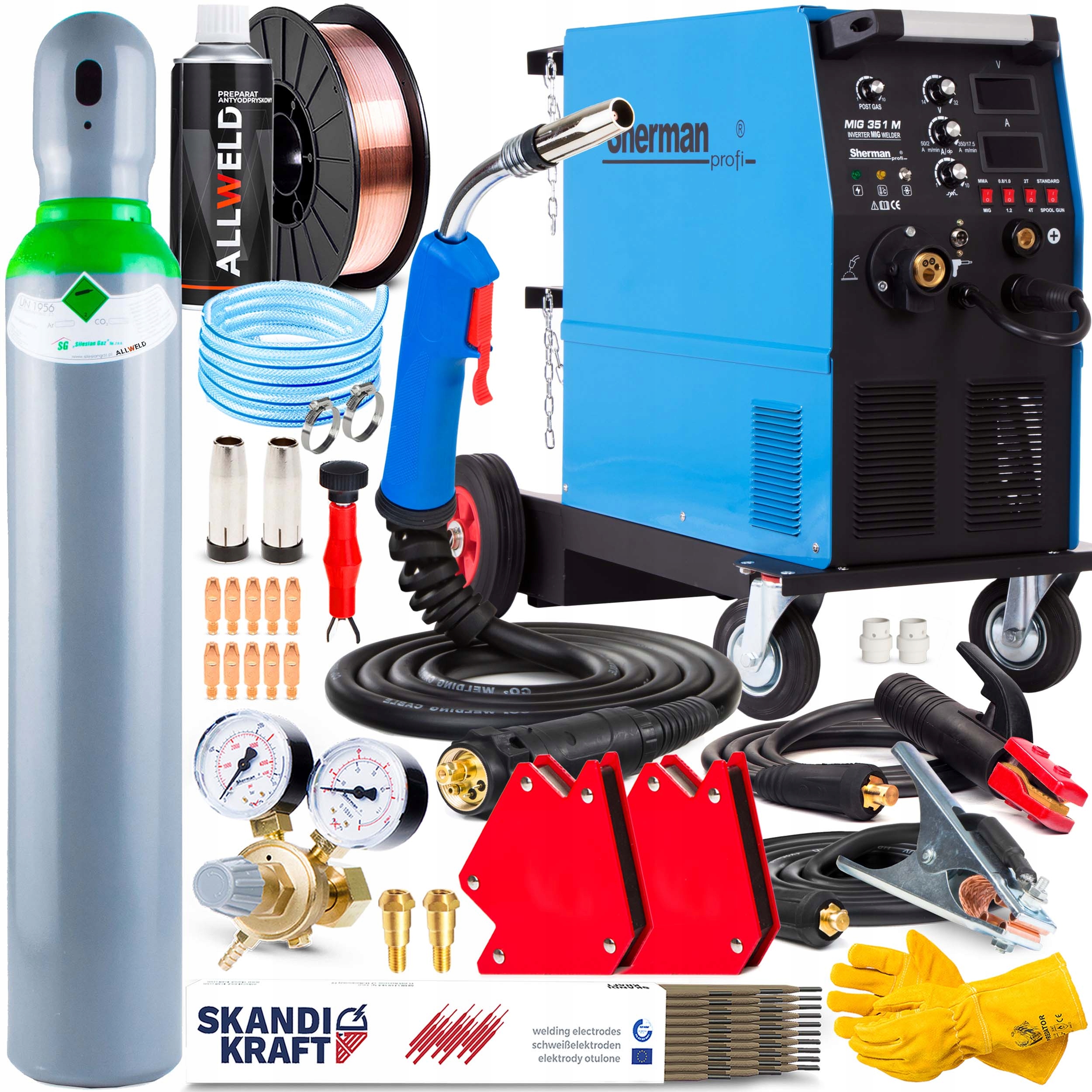 Invertorová Svářečka Sherman Mig 351 M 4R Mag Mma 400V 350A Igbt