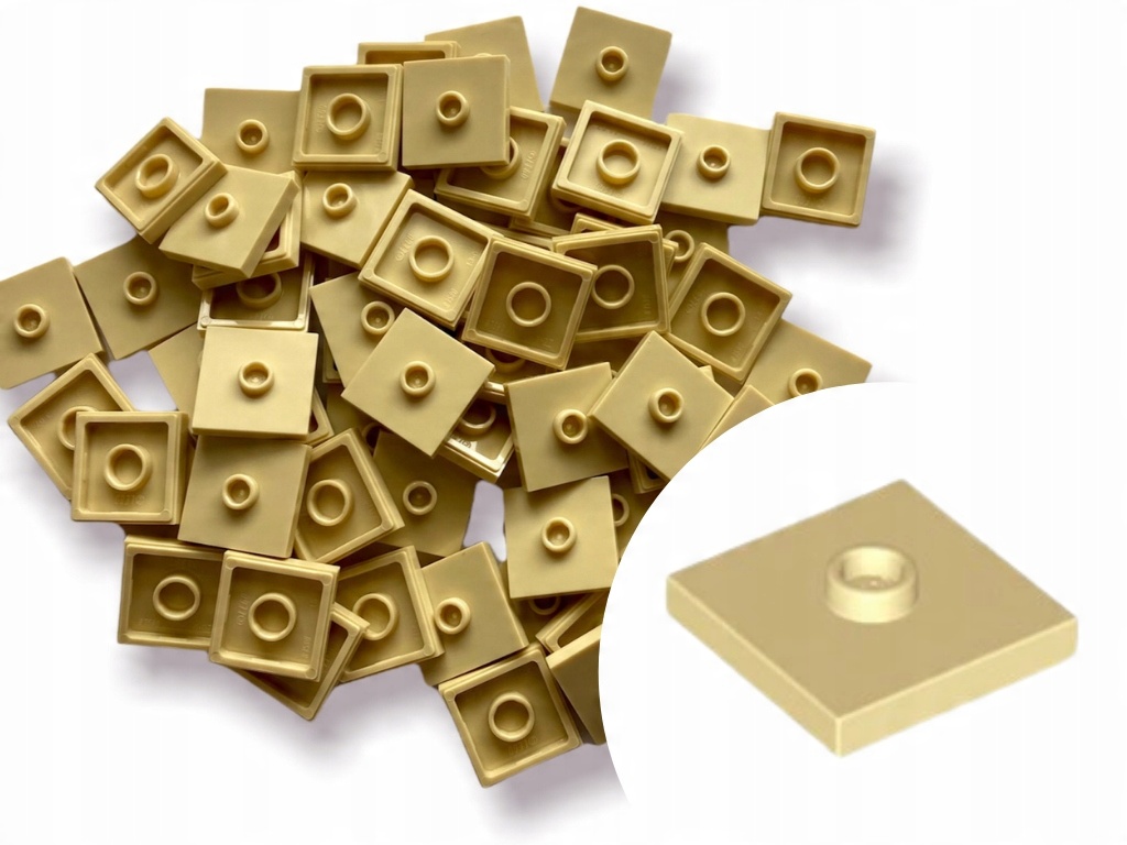 

Lego 87580 Plate Wypustka Tile 2x2 Tan 20 szt