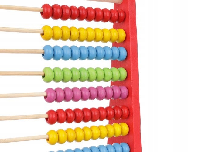 KOLOROWE LICZYDŁO drewniane MONTESSORI edukacyjne Kolor Wielokolorowy