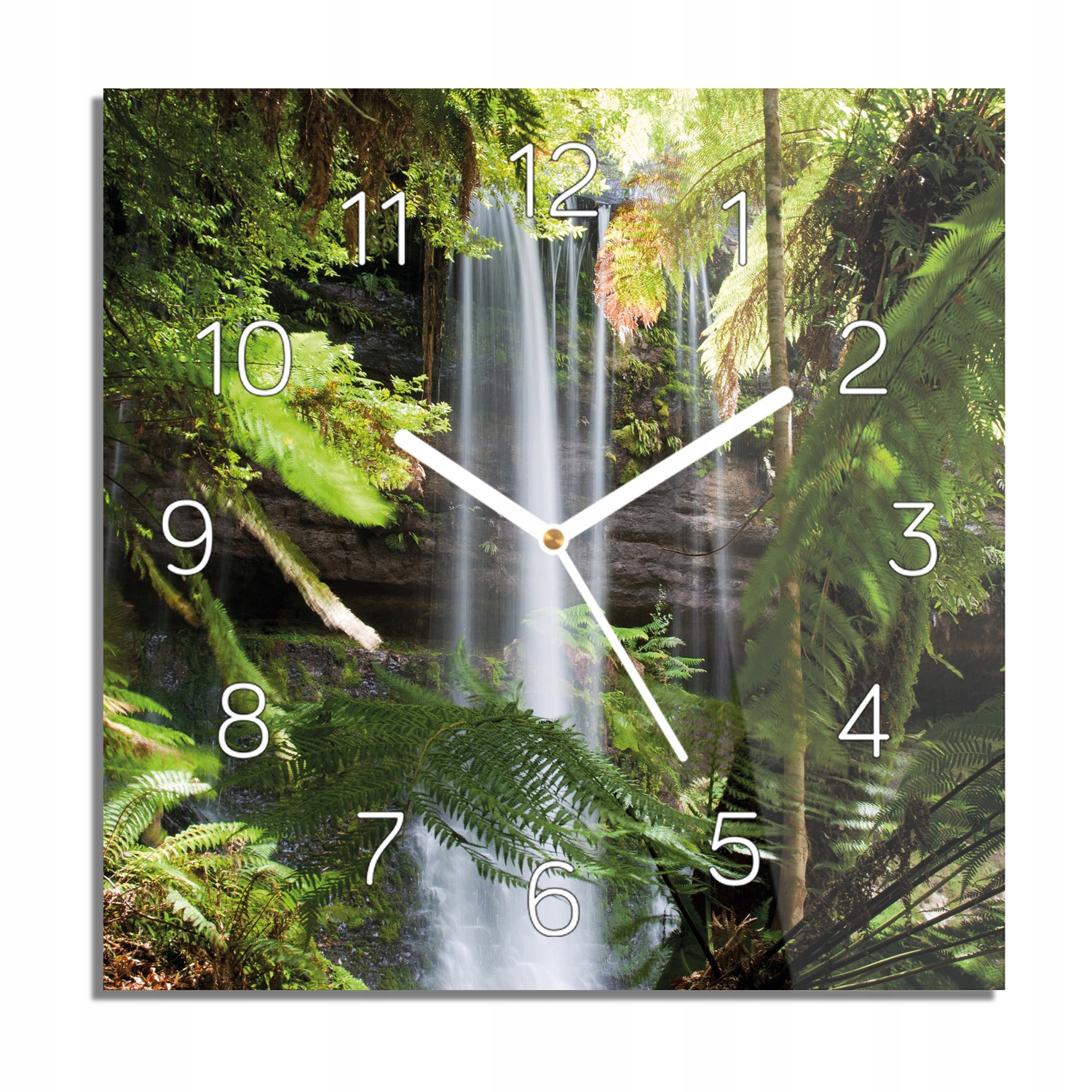 

Wodospad palmy skała foto-zegar do jadalni 30x30