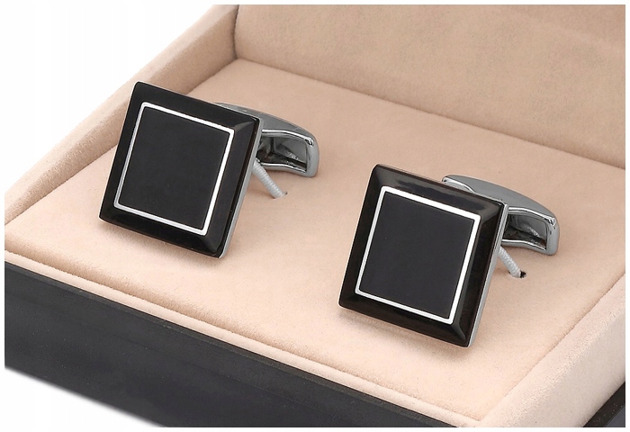 MODNE Spinki do Mankietów Koszul +PUDEŁKO skp15-25