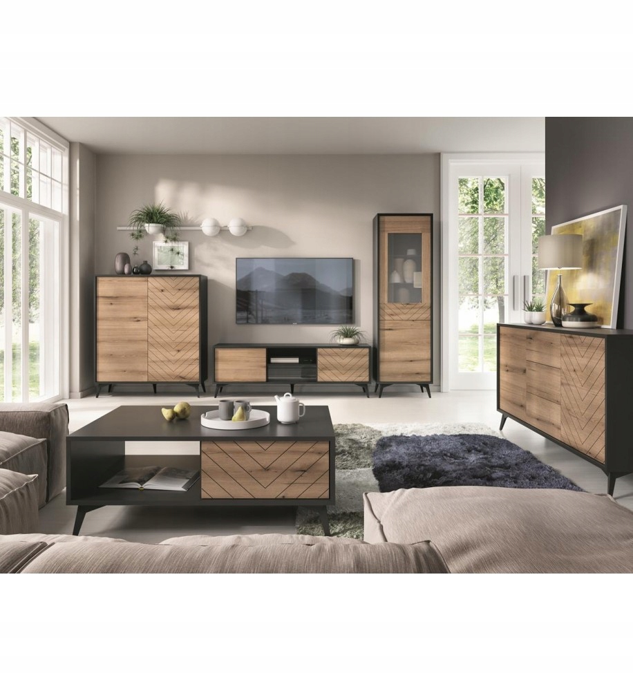 Stolik kawowy DIAMOND z szufladami jodełka Marka Piaski